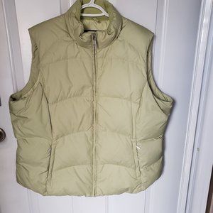 Eddie Bauer Premium Goose Down Green Puffer Vest XXL